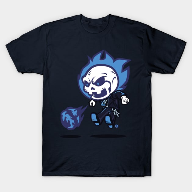 Little Hot Head blue T-Shirt by Chizel